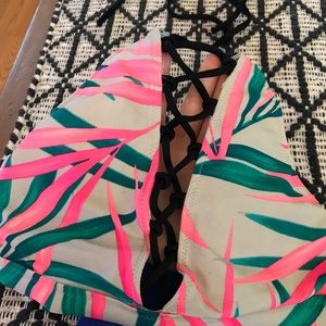 Tropical cross cross bikini top from PINK